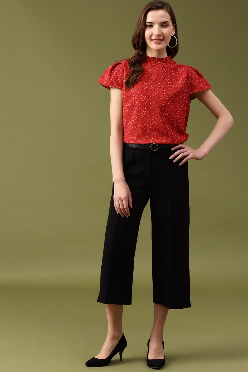 Gipsy Black Solid Pant/Trousers