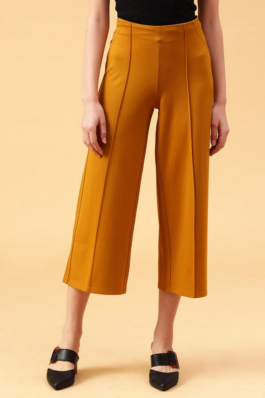 Gipsy Mustard Solid Pant/Trousers