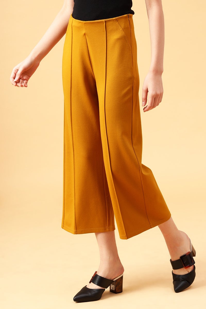 Gipsy Mustard Solid Pant/Trousers