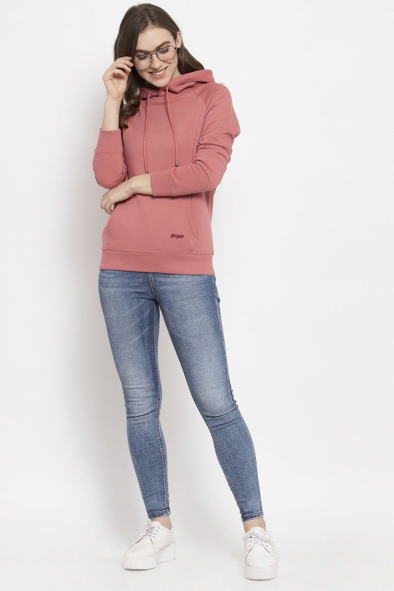 Gipsy Pink Sequinned Poly Cotton Sweatshirt