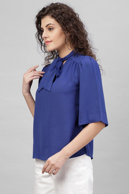Gipsy Royal Blue Polyster Top