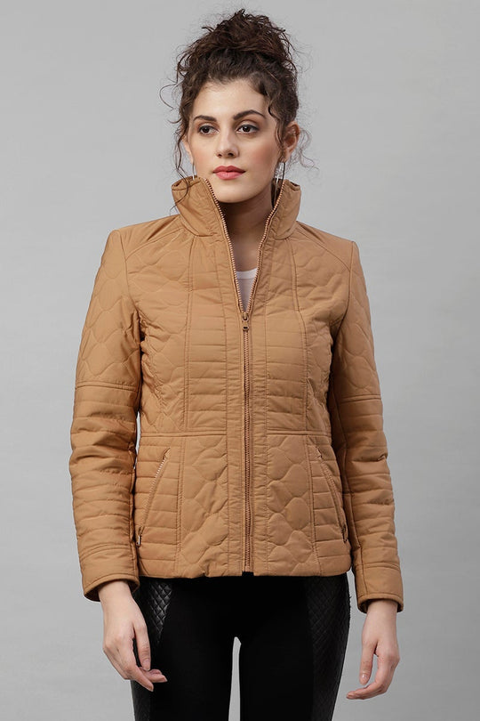 Gipsy Camel Brown Polyester Jacket