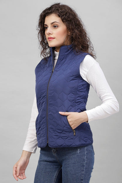 Gipsy Navy Blue Polyester Jacket