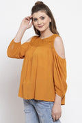 Gipsy Women Boat Neck Full Sleeves Top