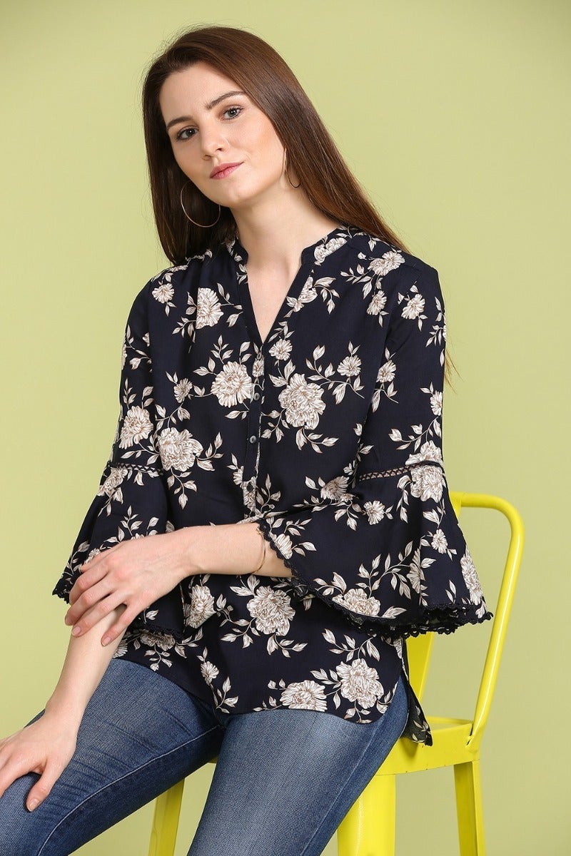 Dazzling Bell Sleeves Top