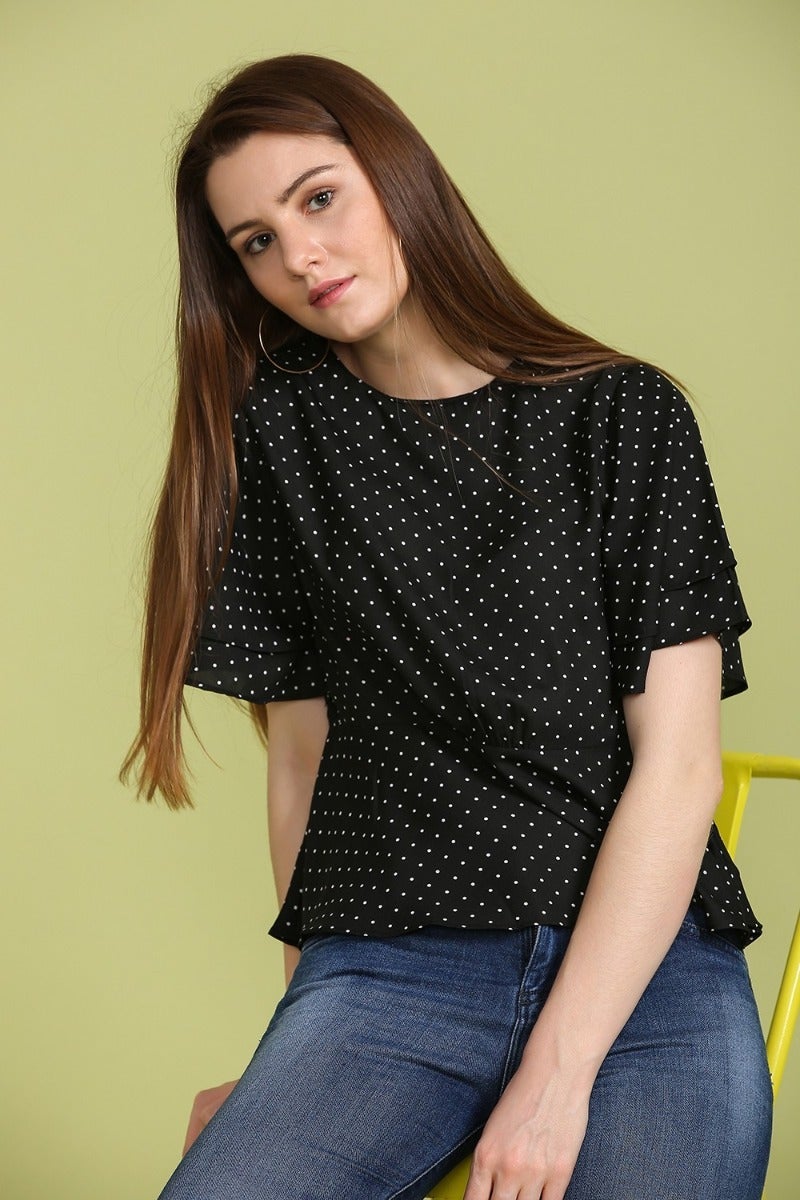 Debonair Polka Top