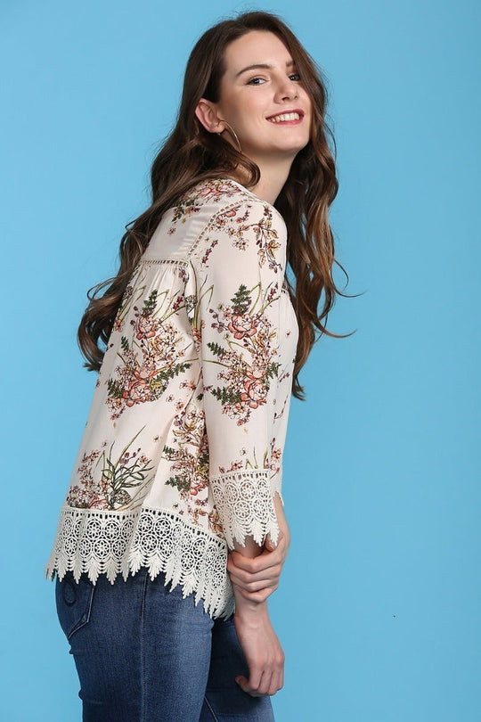 Blossoming Beige Top