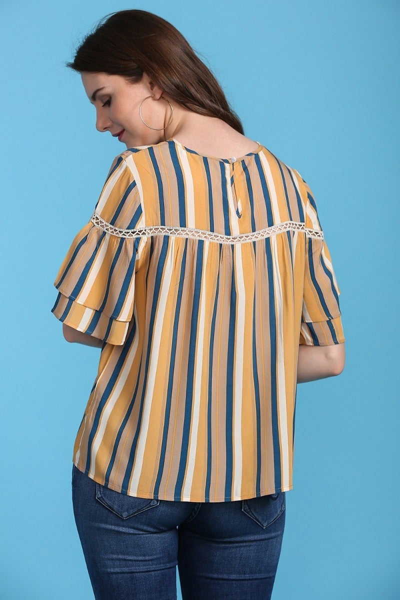 Structured Striped Top