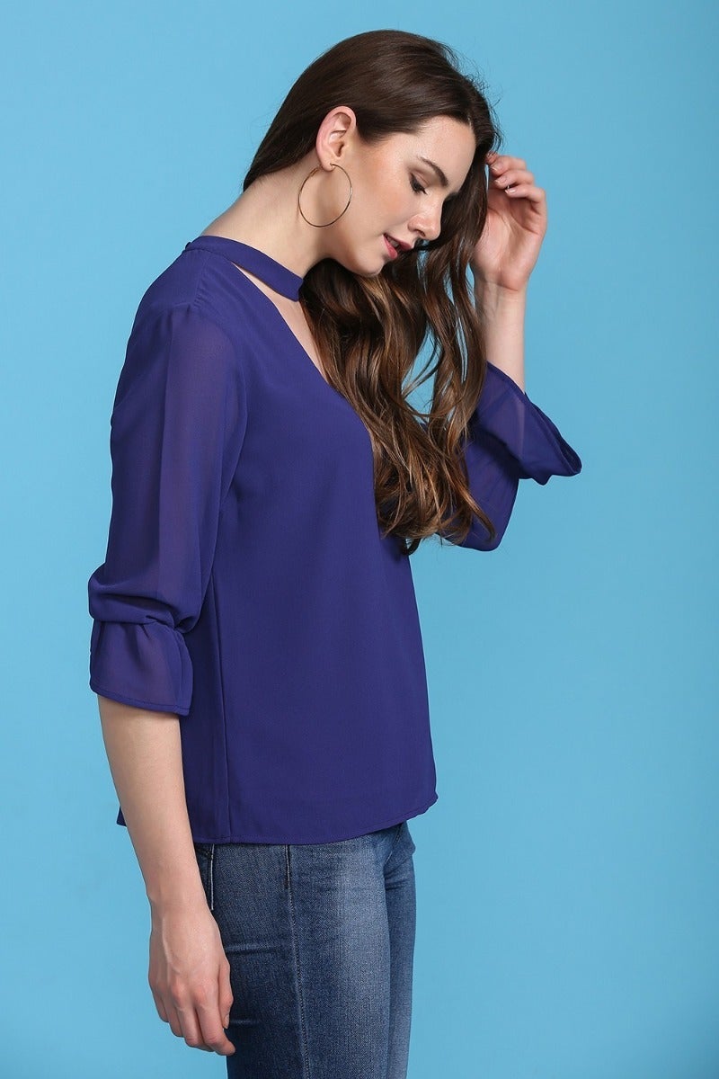 Easy-Going Purple Hued Blouse