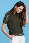 Chic Olive Lace Top