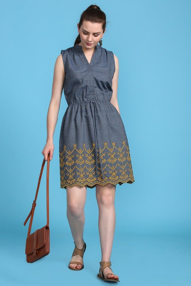 Chic Denim Short Dress