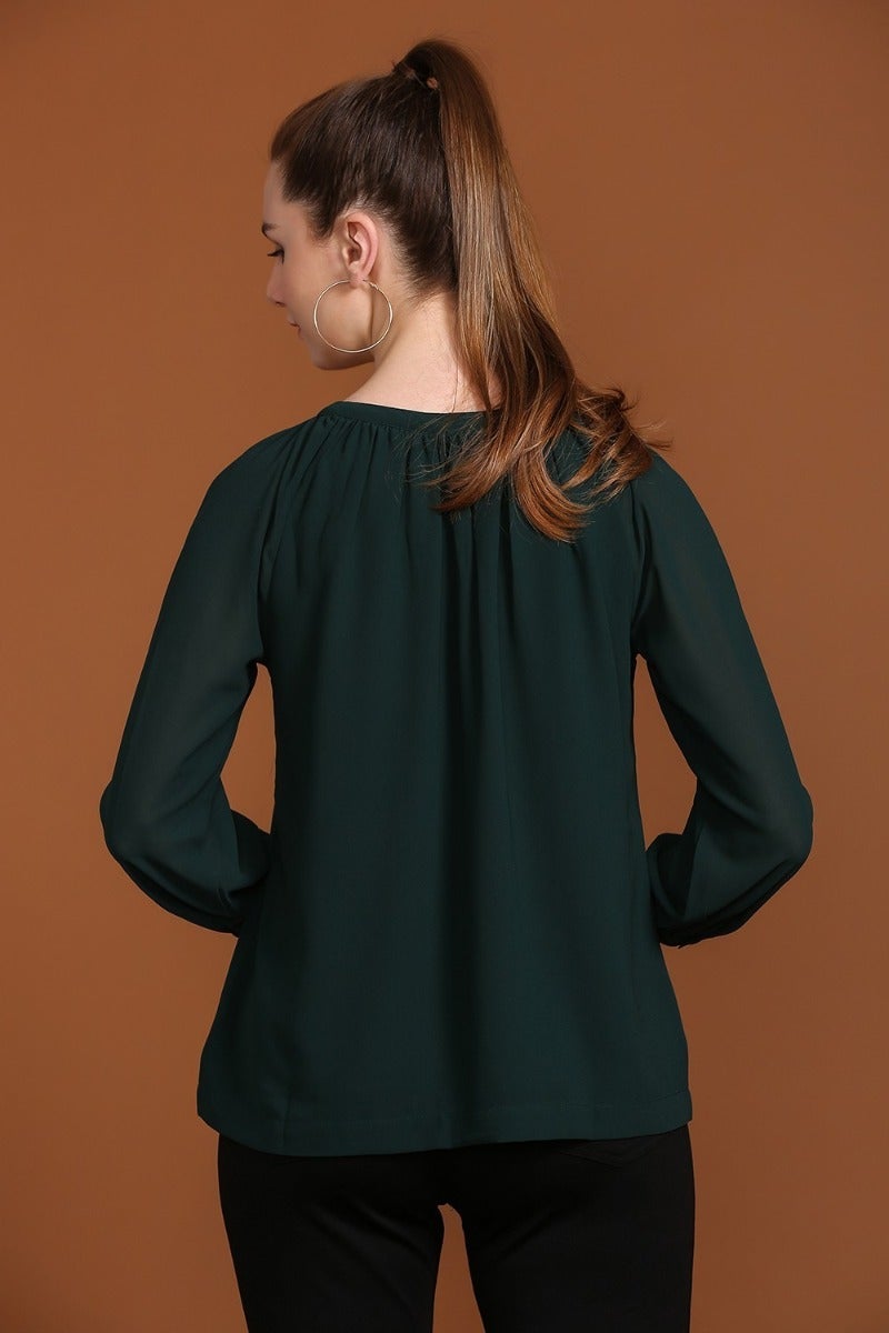 Radiant Bottle Green Top