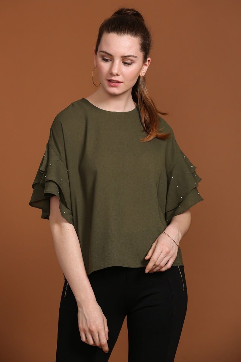 Exotic Olive Top