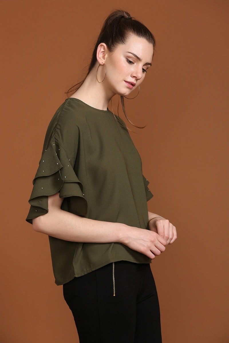 Exotic Olive Top