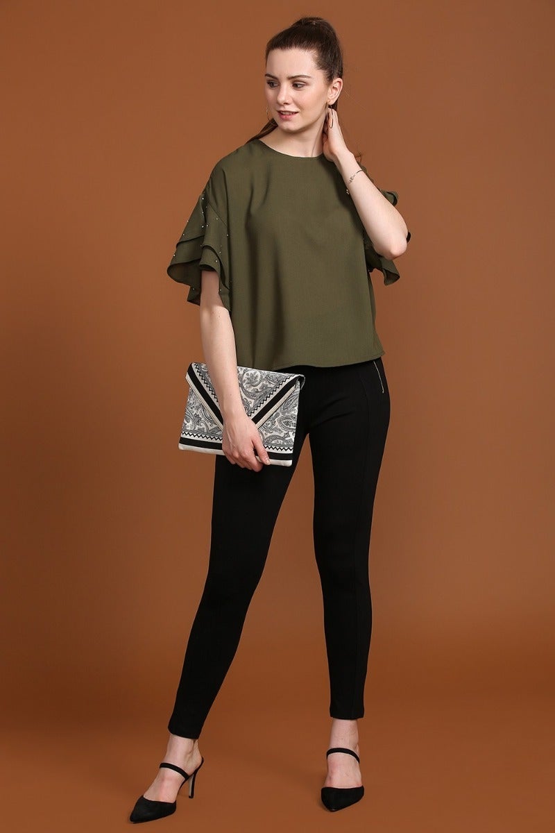 Exotic Olive Top