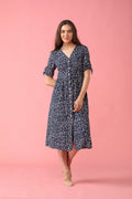 Gipsy Women Navy V-Neck Dress
