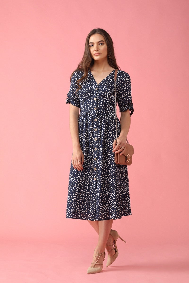 Gipsy Women Navy V-Neck Dress