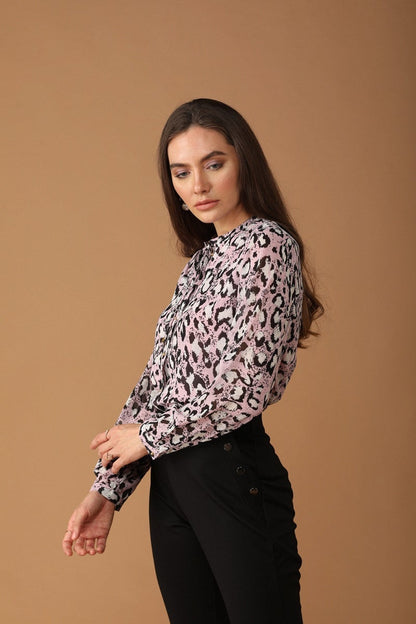 Gipsy Women Polyester Long Sleeves Pink Shirt