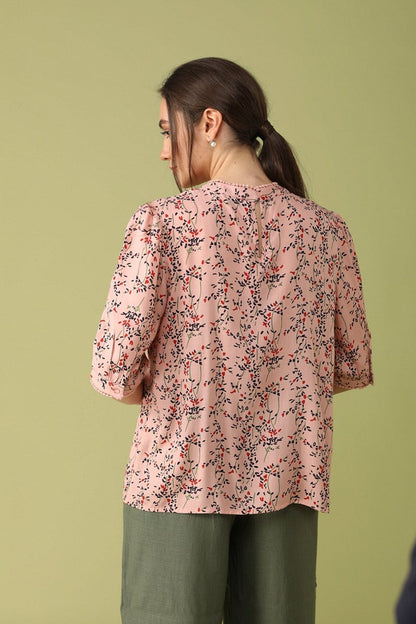 Gipsy Women Pink Round Neck Half Sleeves Pink