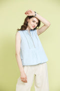Breezy Pastel Off Sleeve Top