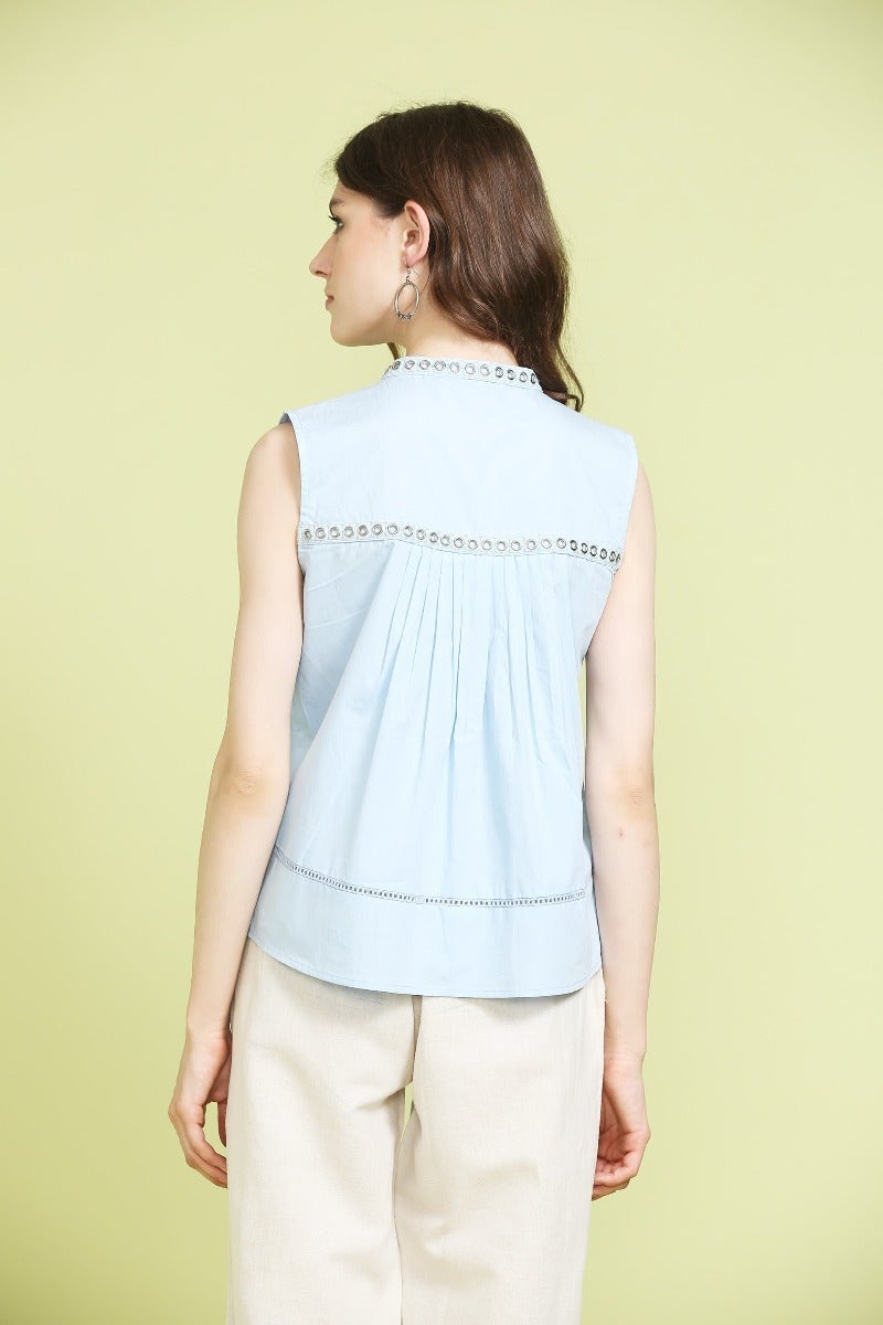Breezy Pastel Off Sleeve Top