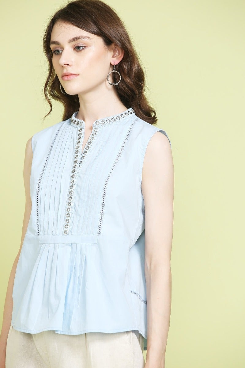 Breezy Pastel Off Sleeve Top