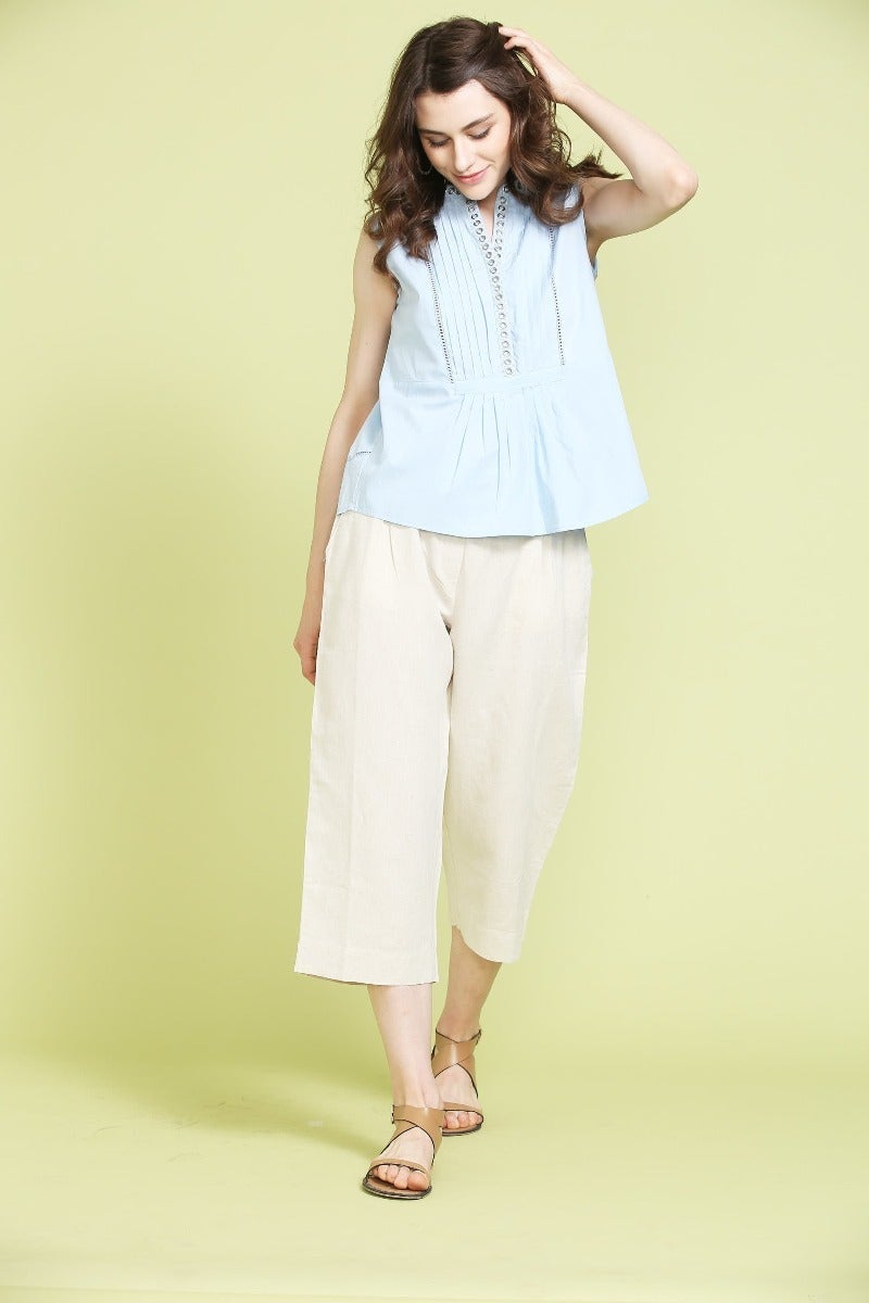 Breezy Pastel Off Sleeve Top