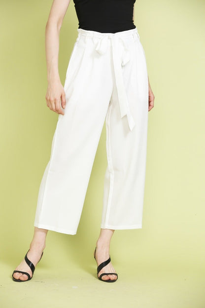 White cotton culottes pant