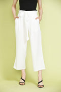 White cotton culottes pant