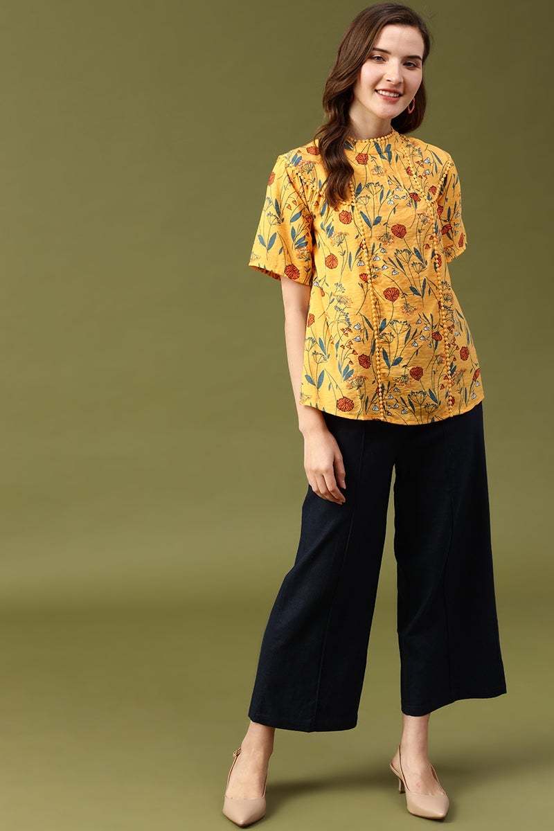 Gipsy Black Solid Linen Pant/Trousers