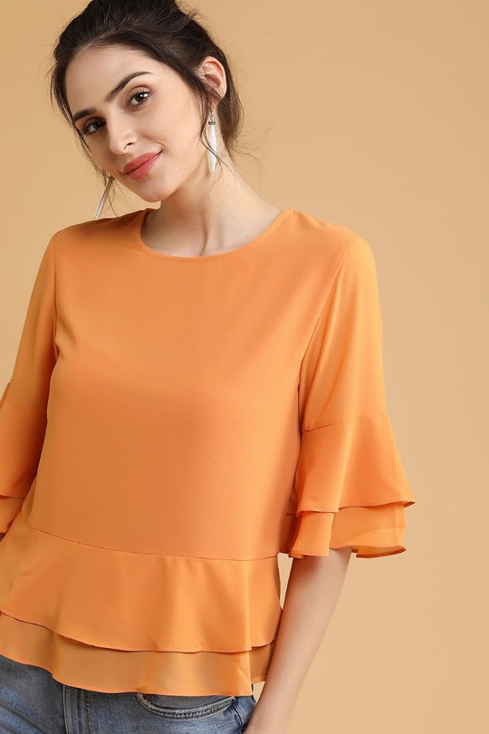 Bright Orange Hue Top