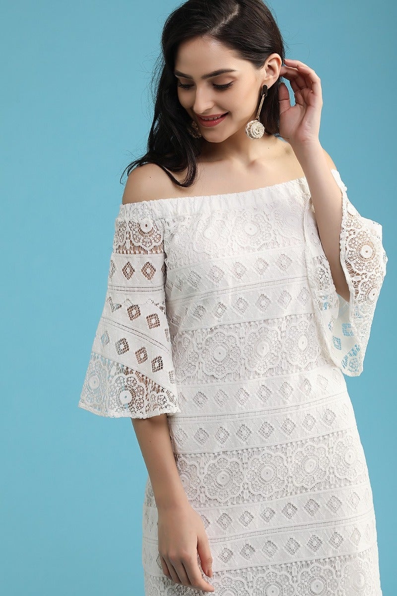 Serene White Lace Dress