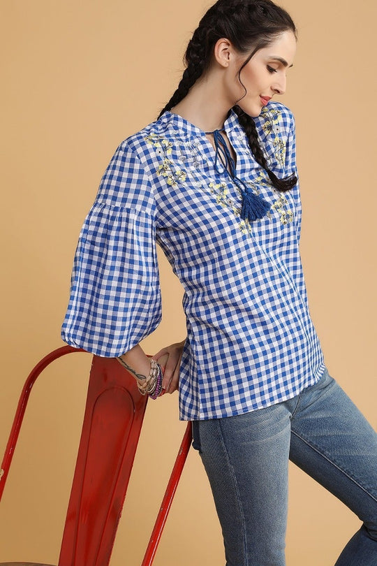 Bohemian Checkered Tunic