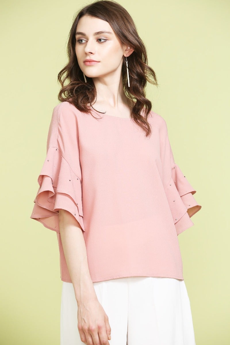 Pastel Pink Embellished Top