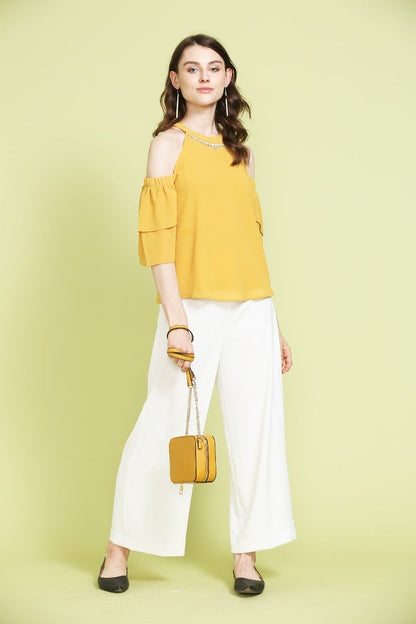 Summer Party Cold Shoulder Top