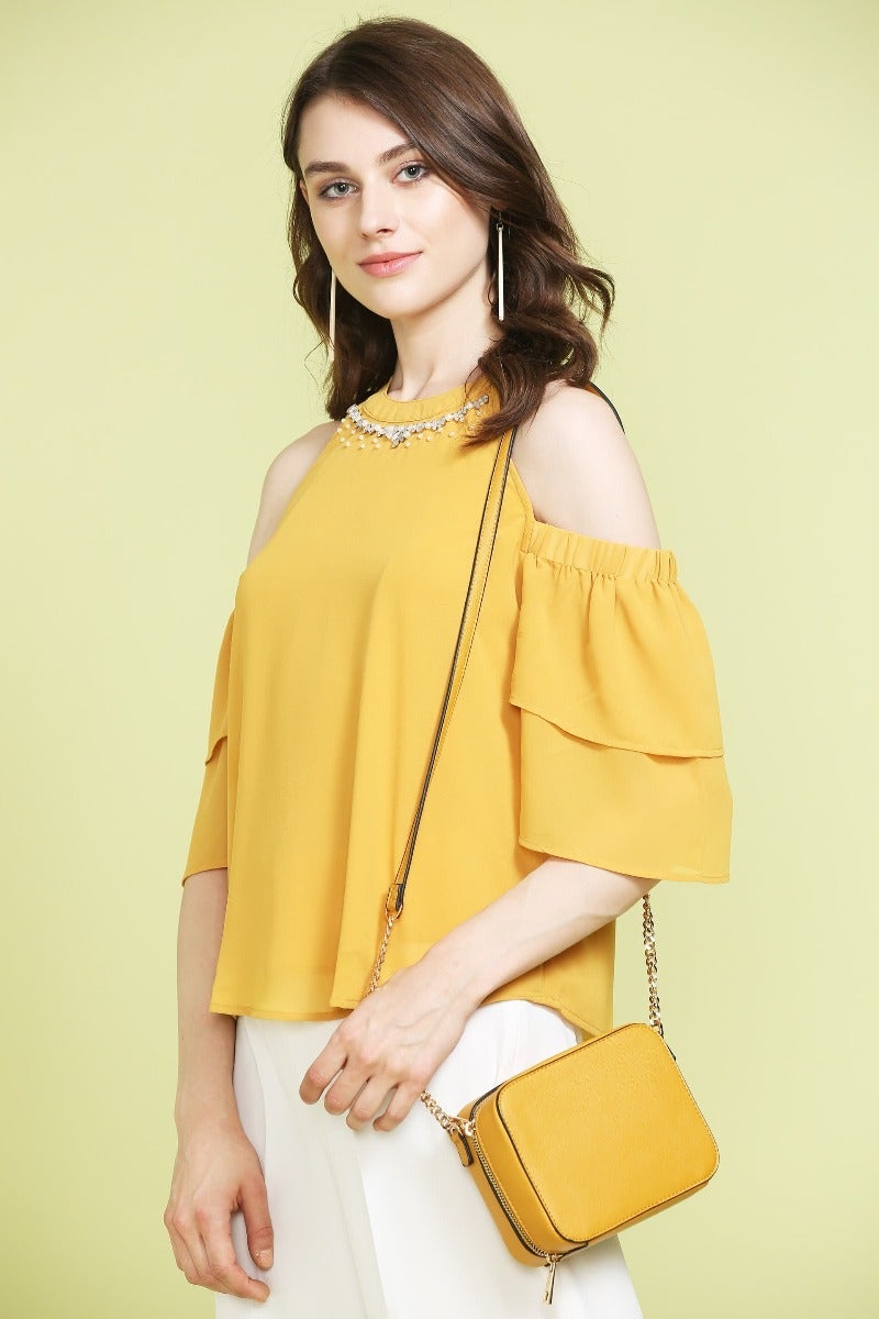 Summer Party Cold Shoulder Top