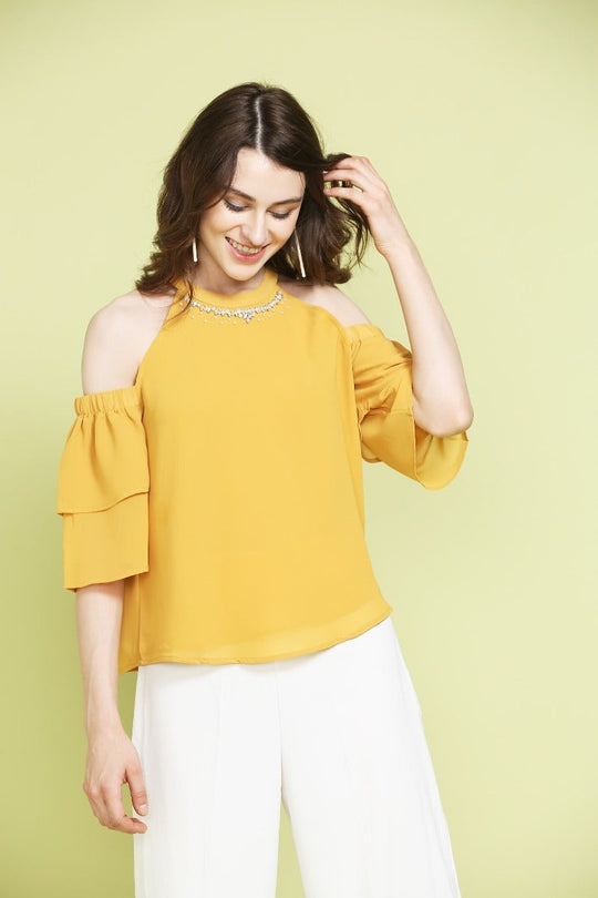 Summer Party Cold Shoulder Top