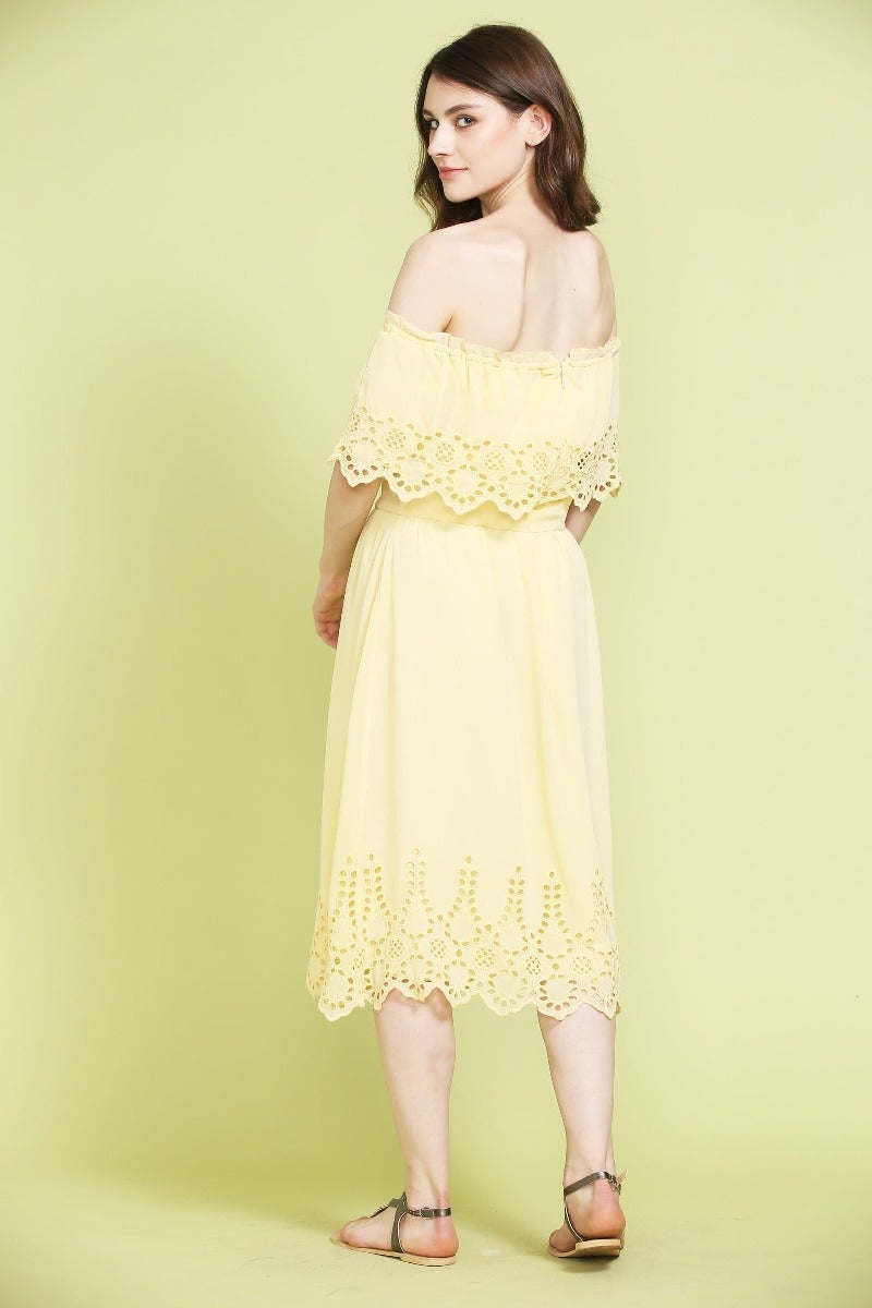 Savannah Lemon Midi Dress