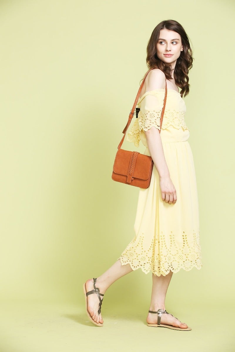 Savannah Lemon Midi Dress