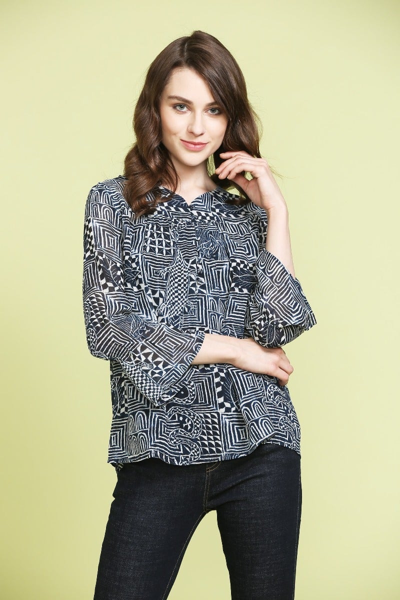 Reflective Printed Top