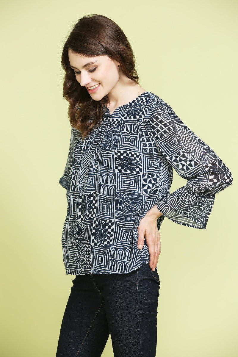 Reflective Printed Top