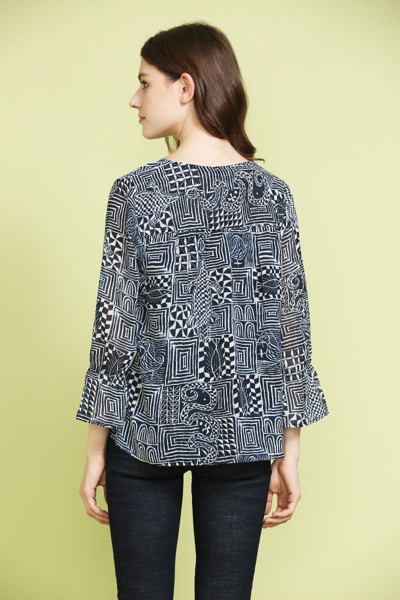 Reflective Printed Top