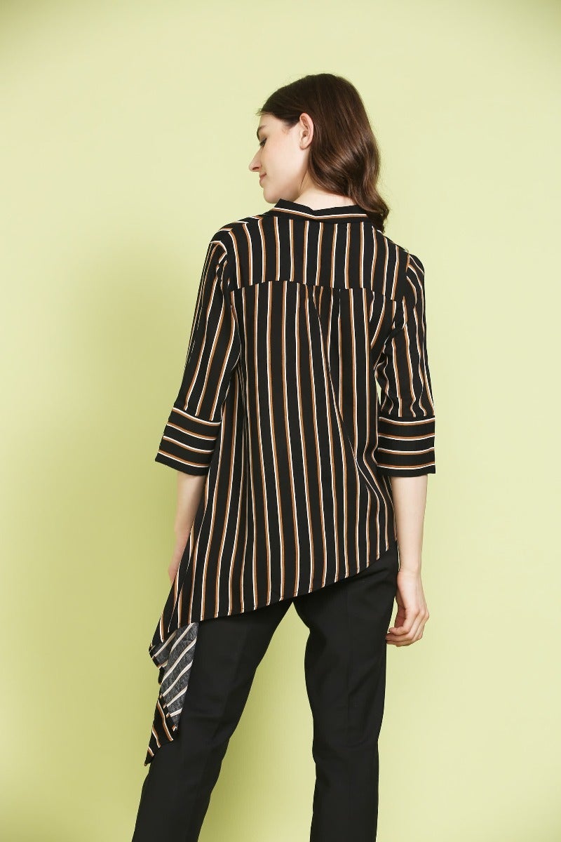 Striped Assymetrical Shirt