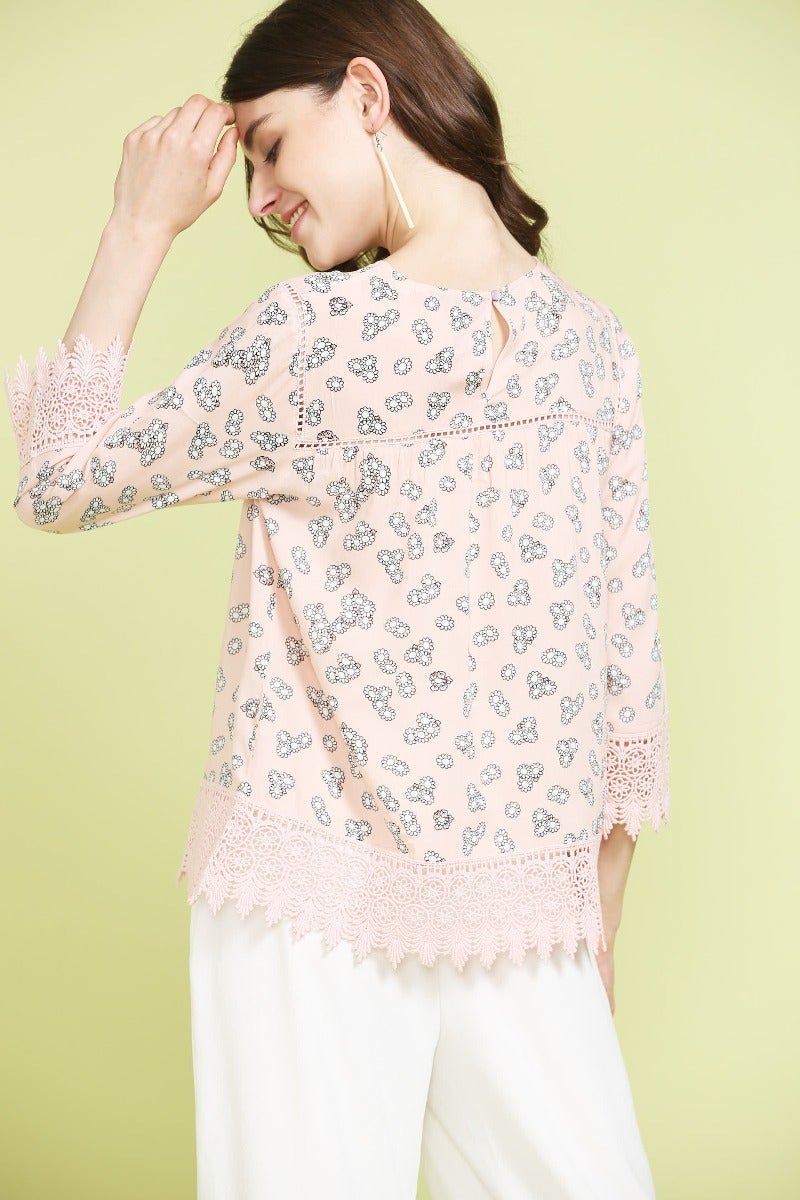 Breezy Pastel Lace Top