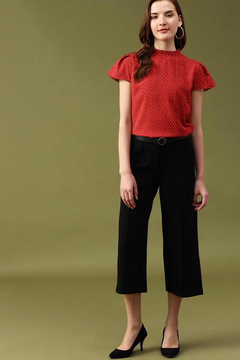 Gipsy Brick Abstract Crepe Top