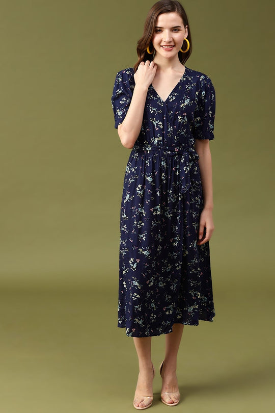 Gipsy Navy Floral Liva Dress