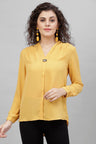 Gipsy Mustard Floral Print Polyester Tunic