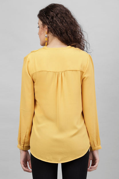 Gipsy Mustard Floral Print Polyester Tunic