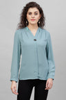 Gipsy Sage/Blue Solid Polyester Tunic