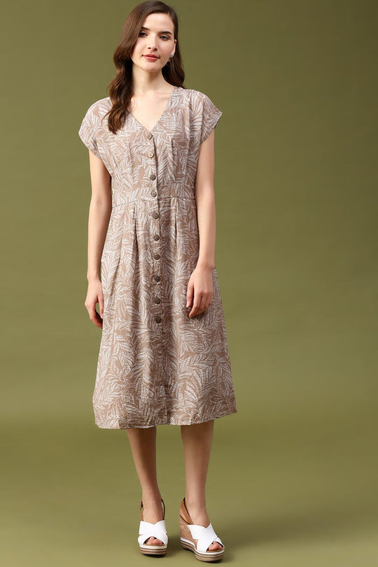 Gipsy Mocca Floral Crepe Dress